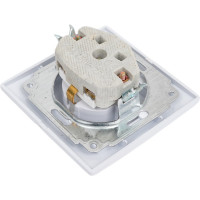 Розетка Intro Plano 1-202-01 с заземлением 2P+E Schuko, 16А-250В, IP20, СУ, белый, Б0053874