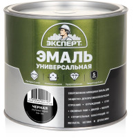 Эмаль универсальная алкидная полуматовая ЭКСПЕРТ черная 1,8 кг 30495