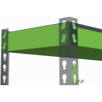 Металлическая полка с комплектом траверс для стеллажей Metalex серии HARD 1000х400 ООО Металекс АСР1040