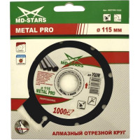 Диск алмазный мультифункциональный METAL PRO (115х1.6х3х22.23 мм) MD-STARS METPR11522