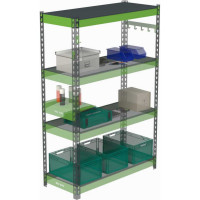 Металлическая полка с комплектом траверс для стеллажей Metalex серии HARD 1200х500 ООО Металекс АСР1250