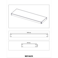 Металлическая полка с комплектом траверс для стеллажей Metalex серии HARD 1600х500 ООО Металекс АСР1650