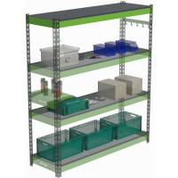 Металлическая полка с комплектом траверс для стеллажей Metalex серии HARD 1600х500 ООО Металекс АСР1650