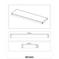 Металлическая полка с комплектом траверс для стеллажей Metalex серии HARD 1800х500 ООО Металекс АСР1850