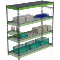 Металлическая полка с комплектом траверс для стеллажей Metalex серии HARD 1800х600 ООО Металекс АСР1860