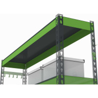 Металлическая полка с комплектом траверс для стеллажей Metalex серии HARD 1800х400 ООО Металекс АСР1840