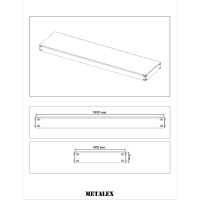 Металлическая полка с комплектом траверс для стеллажей Metalex серии HARD 1600х400 ООО Металекс АСР1640