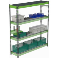 Металлическая полка с комплектом траверс для стеллажей Metalex серии HARD 1600х400 ООО Металекс АСР1640