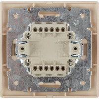 Выключатель Intro Plano 1-104-02 двухклавишный, 10А-250В, IP20, СУ, слоновая кость, Б0053760