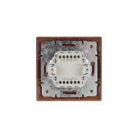 Выключатель Intro Plano 1-104-10 двухклавишный, 10А-250В, IP20, СУ, венге, Б0053769