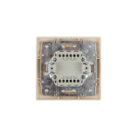 Выключатель Intro Plano 1-104-04 двухклавишный, 10А-250В, IP20, СУ, шампань, Б0053764