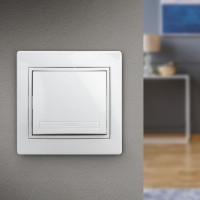 Выключатель Intro Plano 1-101-01 одноклавишный,10А-250В, IP20, СУ, белый, Б0053721