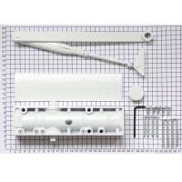 Дверной доводчик Doorlock DL200N BC DC EN2-5 с регулируемыми функциями тормоза открывания белый 75561