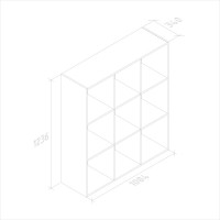 Стеллаж ФЕЛИКС 9-ти секционный антрацит ПК-ОБИ-СЖ124Х108-В1-297