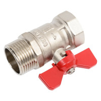 Шаровой кран DOUBLE-LIN Light неполнопроходной Вр-Нр бабочка - 1 LL1164 (1")