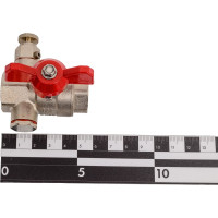 Шаровой Кран DOUBLE-LIN латунный резьбовой, бабочка, с дренажем ВР/ВР 1/2" LL1066 (1/2")