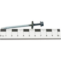 Кровельный саморез КРЕП-КОМП 4,8x70, RAL7024, серый графит, 100 шт. ск707024кф