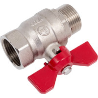 Шаровой Кран DOUBLE-LIN латунный резьбовой, бабочка НР/ВР 3/4" LL1041 (3/4")