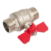 Шаровой Кран DOUBLE-LIN латунный резьбовой, бабочка НР/НР 3/4" LL1036 (3/4")