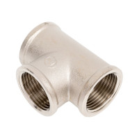 Тройник резьбовой DOUBLE-LIN латунный никелированный В/В/В 1" LL6016 (1")