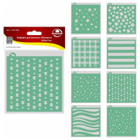 Трафарет для выпечки МУЛЬТИДОМ Мозаика набор 8 шт размер 14x15 см VL80-492