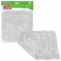 Крышки для хранения продуктов МУЛЬТИДОМ набор 3 шт размеры 9,5x9,5 см, 13,5x13,5 см, 18,5x18,5 см VL80-119