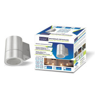 Садово-парковый фасадный светильник General Lighting Systems одинарный GX53, 116х140х90мм, металл, хром IP65 GWL-GX53-M-IP65 661135