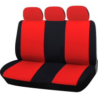 Чехлы для сидений Airline универсальные, RS-4k+, передние/задние, 9 предметов, велюр, черный/красный ACS-VP-08