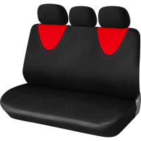 Чехлы для сидений Airline универсальные, RS-1k, передние/задние, 9 предметов, полиэстер, черный/красный ACS-PP-05