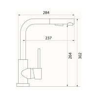 Смеситель LONGRAN Impact Onyx granite выдвижная лейка LM2182 - 10