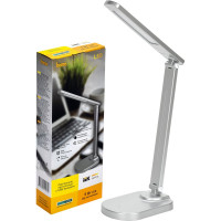 Настольный светильник IEK LED 2028 5Вт, USB, серебро LDNL0-2028-1-UV-05-K27