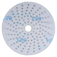 Шлифовальный круг CERAMIC L712T 125 мм на липучке с мультипылеотводом, P120, 5 шт Sunmight 76408R