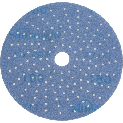 Шлифовальный круг CERAMIC L712T 125 мм на липучке с мультипылеотводом, P180,5 шт Sunmight 76410R