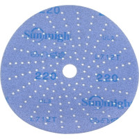 Шлифовальный круг CERAMIC L712T 150 мм на липучке с мультипылеотводом, P220, 5 шт Sunmight 76511R