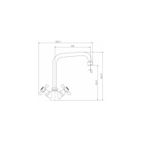 Смеситель для кухни FASHUN хром, силумин A4019