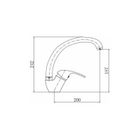 Смеситель для кухни FASHUN хром, ф40, гайка, латунь A4103