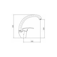 Смеситель для кухни FASHUN хром, ф40, латунь A4121