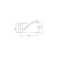 Смеситель для кухни FASHUN хром ф40, латунь, шпилька A4201