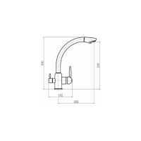 Смеситель для кухни FASHUN черный, фильтр - гайка ф35, латунь A4399-7