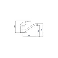 Смеситель для кухни FASHUN хром, ф40, латунь, шпилька A4503