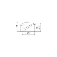 Смеситель для кухни FASHUN хром ф35, латунь A4536