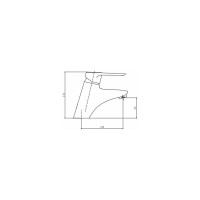 Смеситель для раковины FASHUN хром ф40, латунь A1007