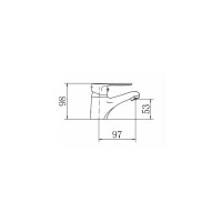 Смеситель для раковины FASHUN хром ф35, латунь A1037