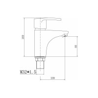 Смеситель для раковины FASHUN хром ф40, латунь A1065