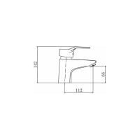 Смеситель для раковины FASHUN хром, ф40, латунь A1063