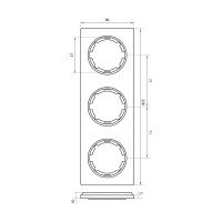 Стеклянная рамка OneKeyElectro Garda (для серии Florence) 3 поста, вертикальная, цвет серый 2234949