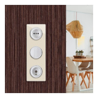 Стеклянная рамка OneKeyElectro Garda (для серии Florence) 3 поста, цвет бежевый 2234947