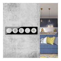 Стеклянная рамка OneKeyElectro Garda (для серии Florence) 5 постов, цвет чёрный 2234943