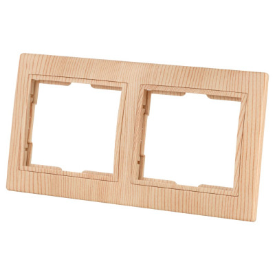 2-х постовая горизонтальная рамка TDM ELECTRIC "ЭКО" сосна "Таймыр" SQ1814-0226