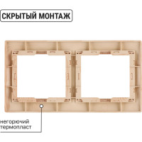 2-х постовая горизонтальная рамка TDM ELECTRIC "ЭКО" сосна "Таймыр" SQ1814-0226